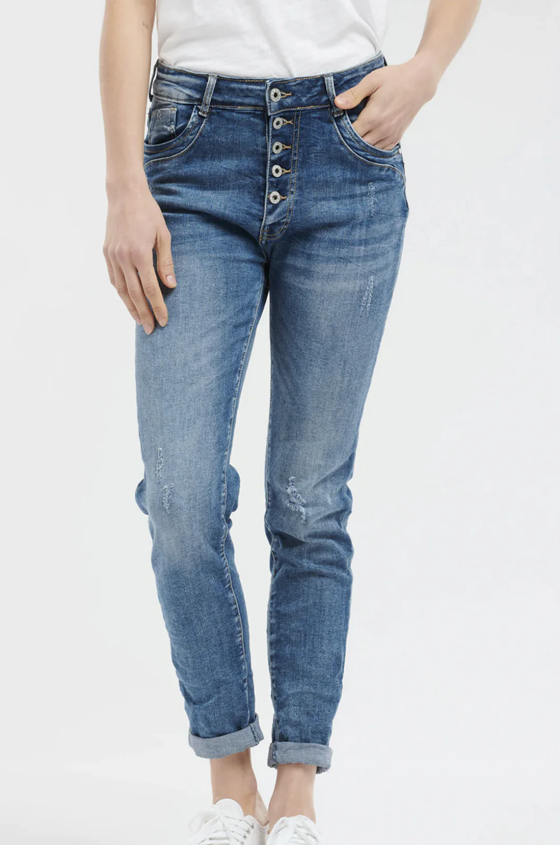 Natural Reflections High-Rise Slim-Leg Jeans for Ladies