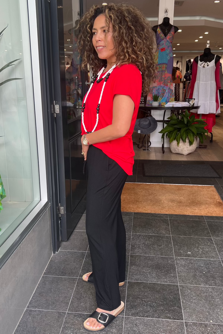 Louise Bamboo Pants - Black - BO6