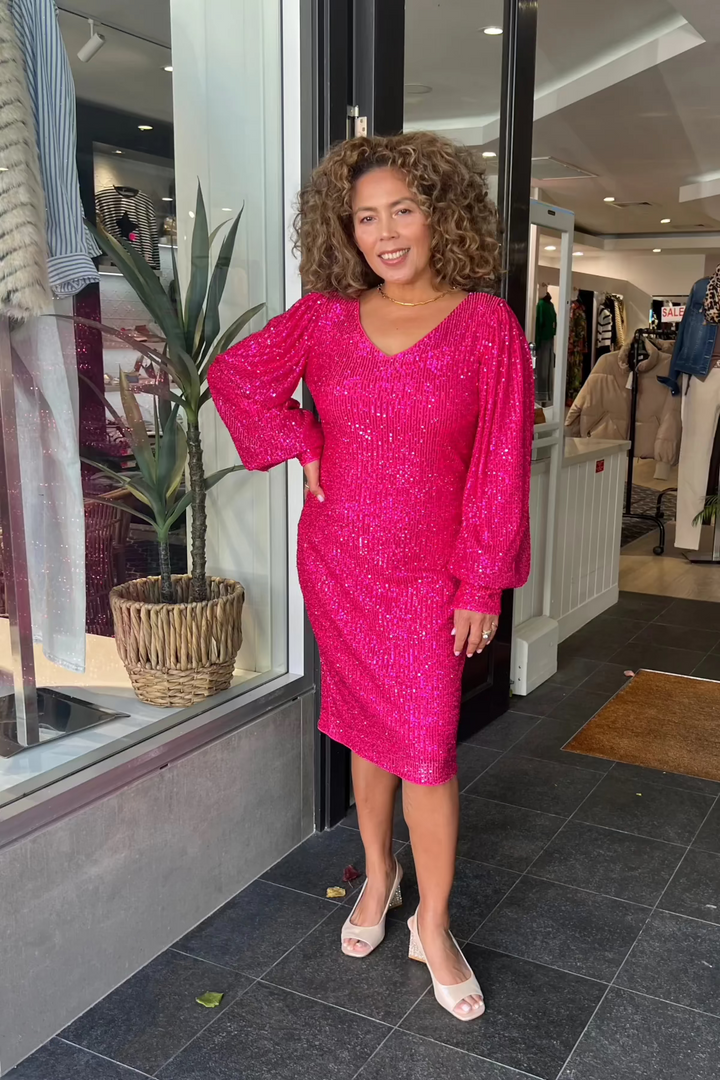 Valkyrie Dress - Fuchsia - FL93