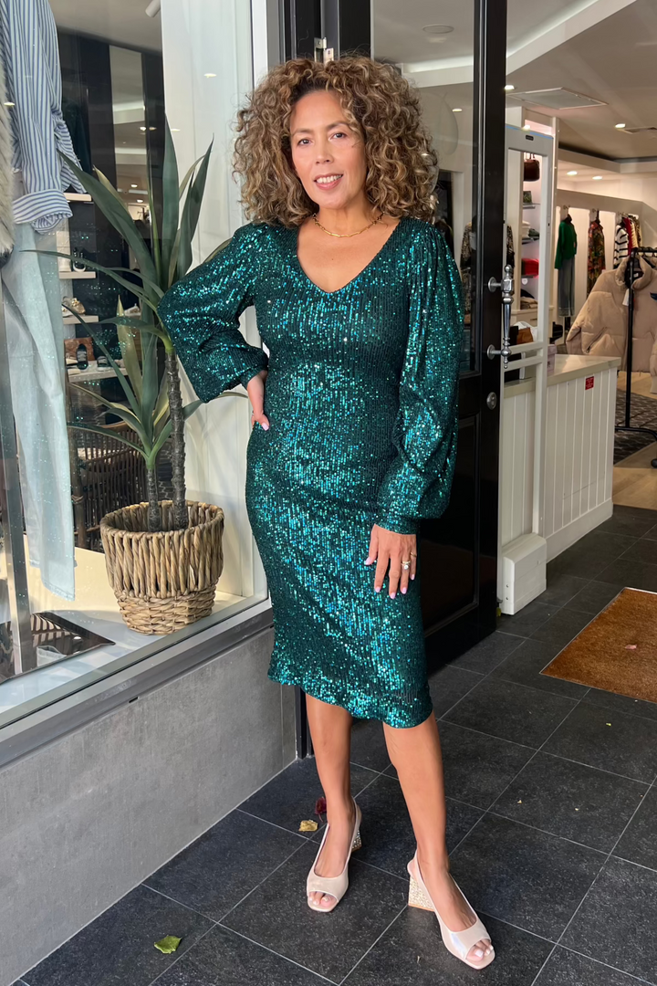 Valkyrie Dress - Emerald - FL93