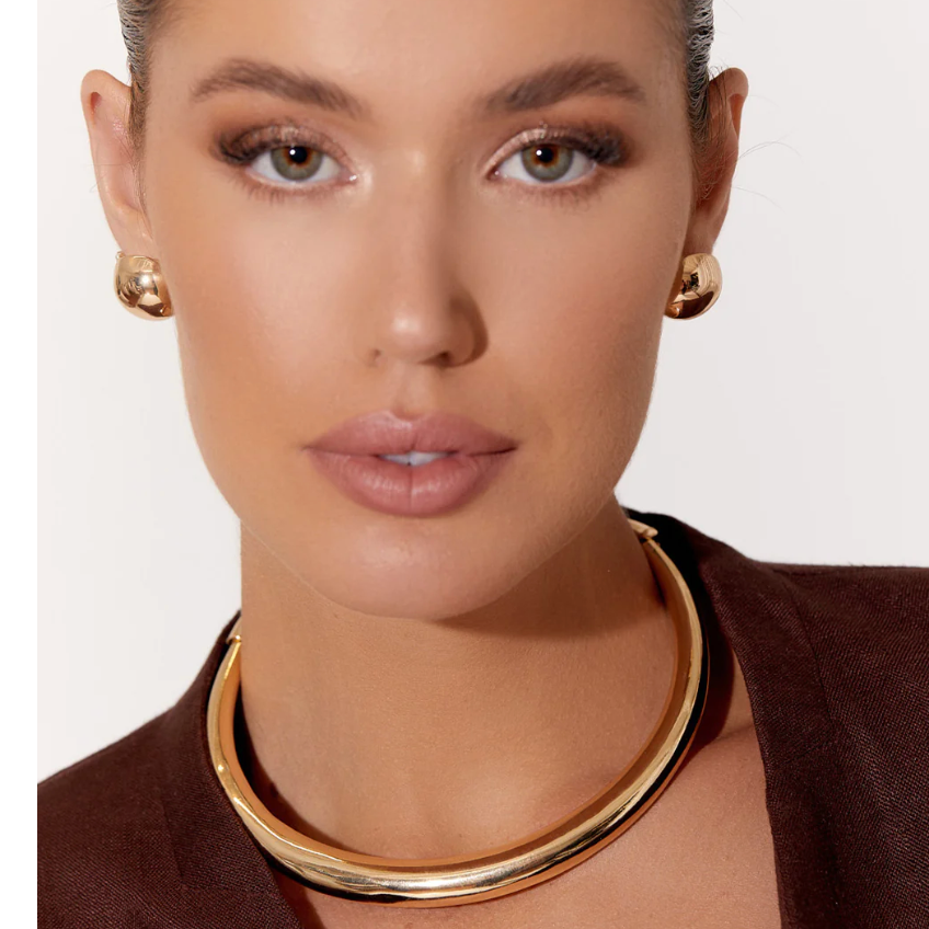Structured Collar Necklace - Gold - AD8