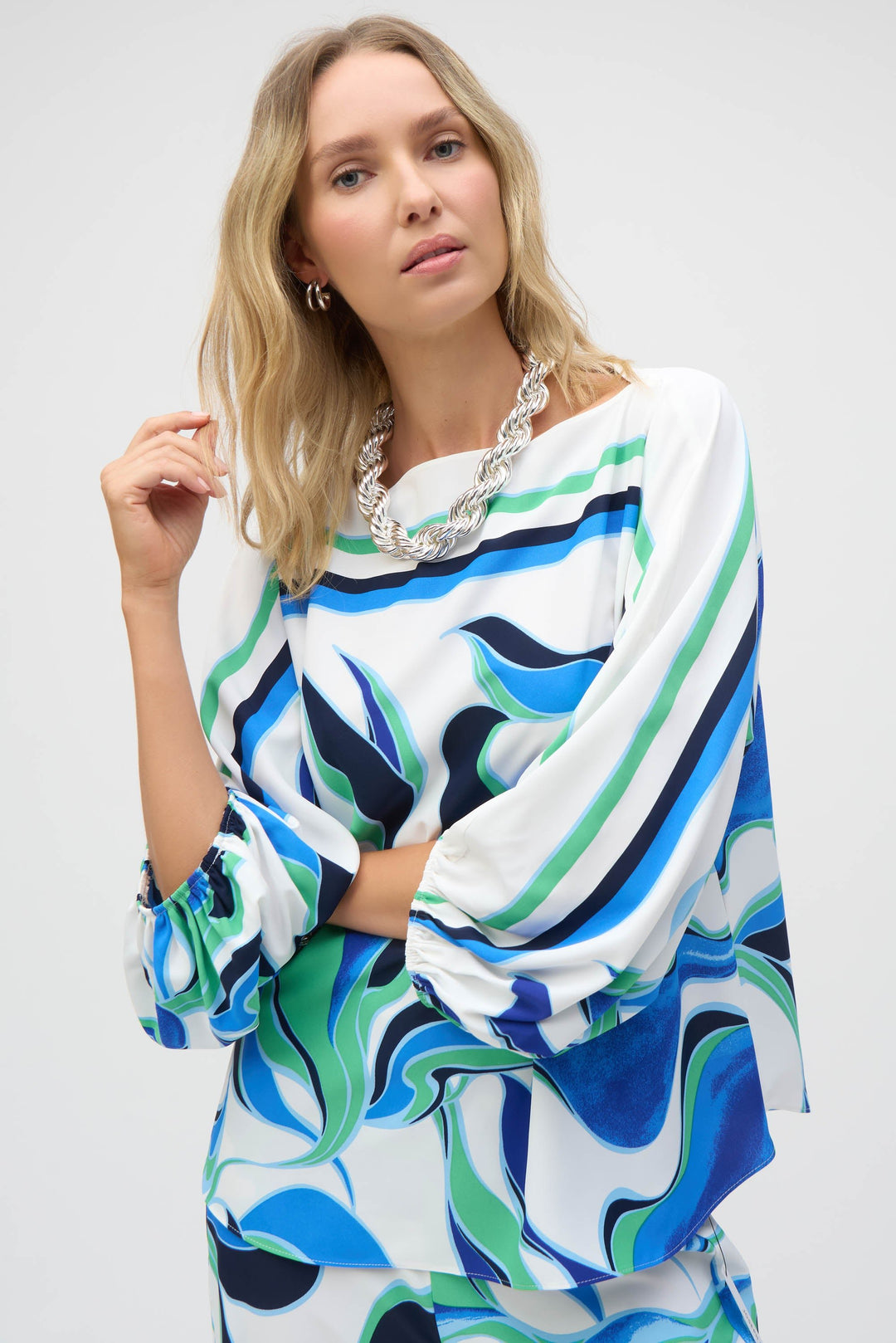 Abstract Print Boxy Top - JR58 - Pizazz BoutiqueJoseph Ribkoff