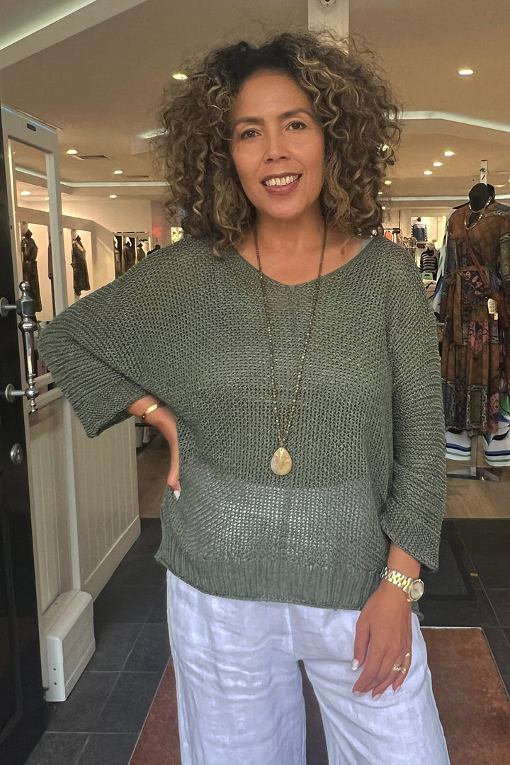 Andi Knit - Seagrass - CG4 - Pizazz BoutiqueCindy G