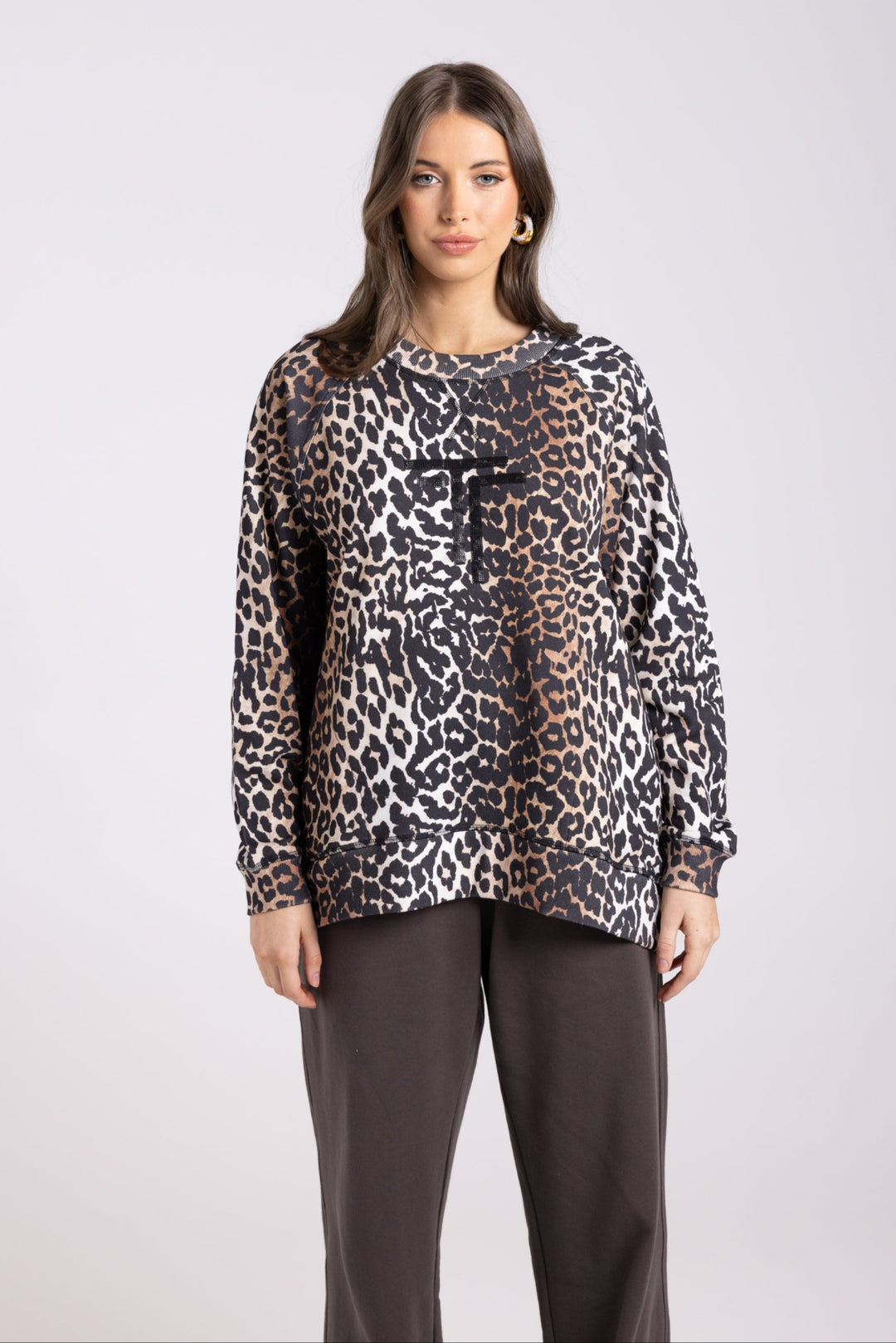 Animal Print Sweat - TT44 - Pizazz BoutiqueTwo - T's