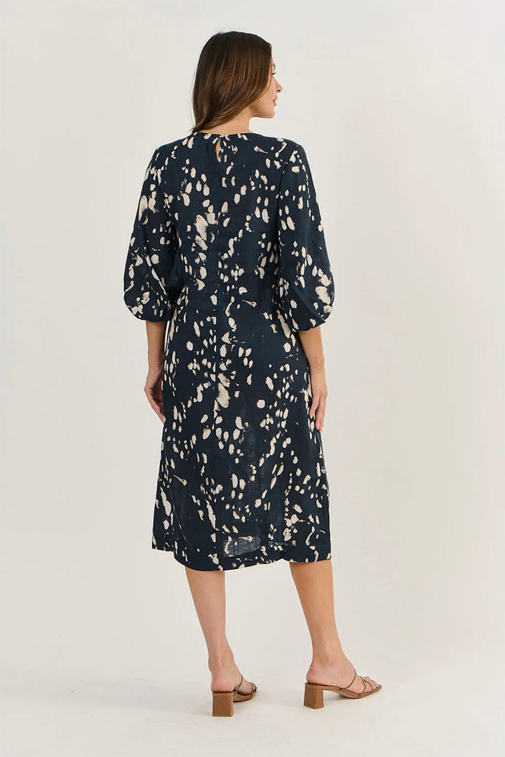 Anya Linen Dress - Universe - OJ5 - Pizazz BoutiqueNaturals By O & J