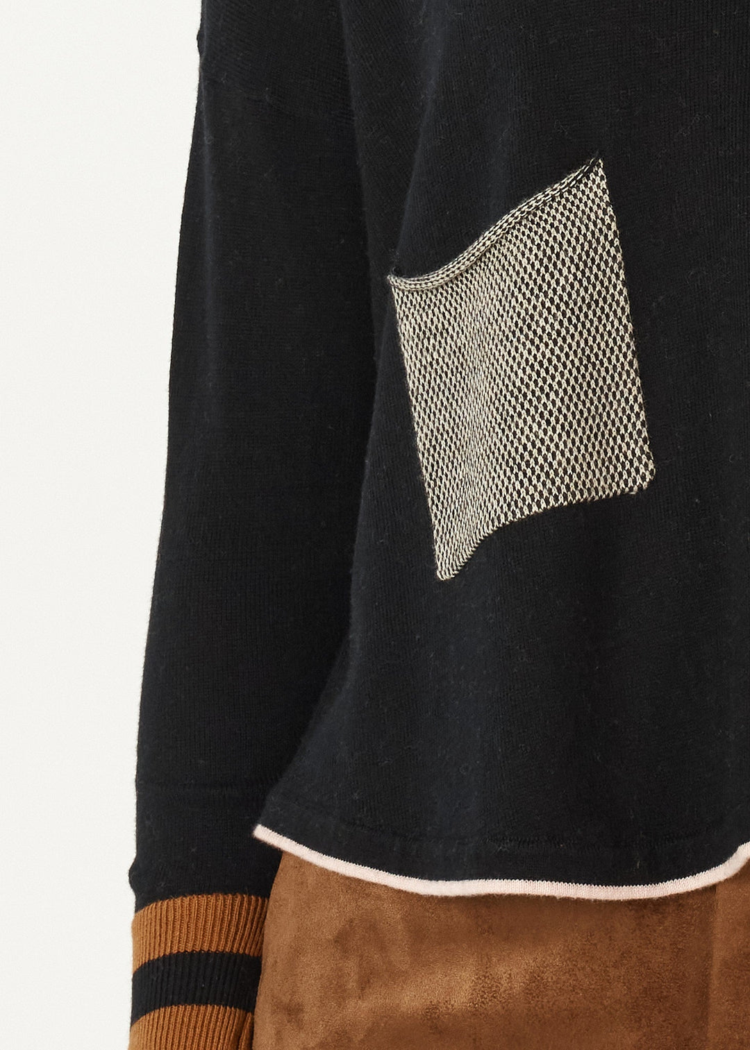 Birdseye Trim Jumper - Black - ZP7 - Pizazz BoutiqueZaket & Plover