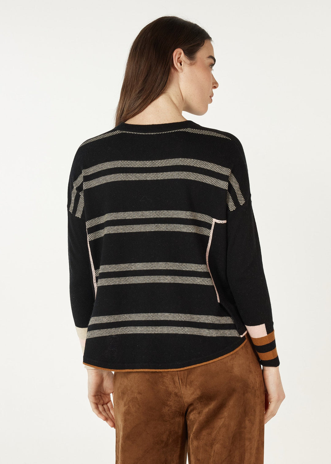Birdseye Trim Jumper - Black - ZP7 - Pizazz BoutiqueZaket & Plover