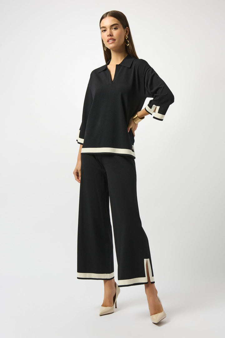 Black Knit Block Top - JR80 - Pizazz BoutiqueJoseph Ribkoff