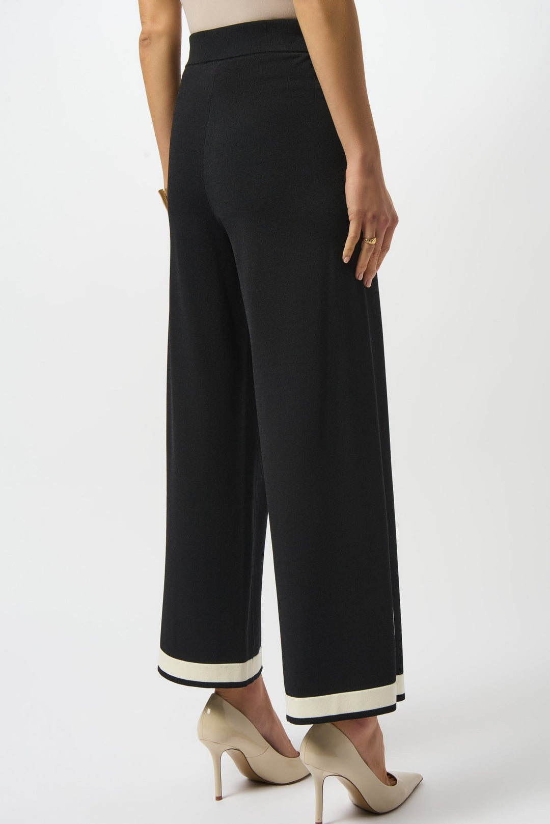 Block Knit Culotte Pants - Black - JR81 - Pizazz BoutiqueJoseph Ribkoff