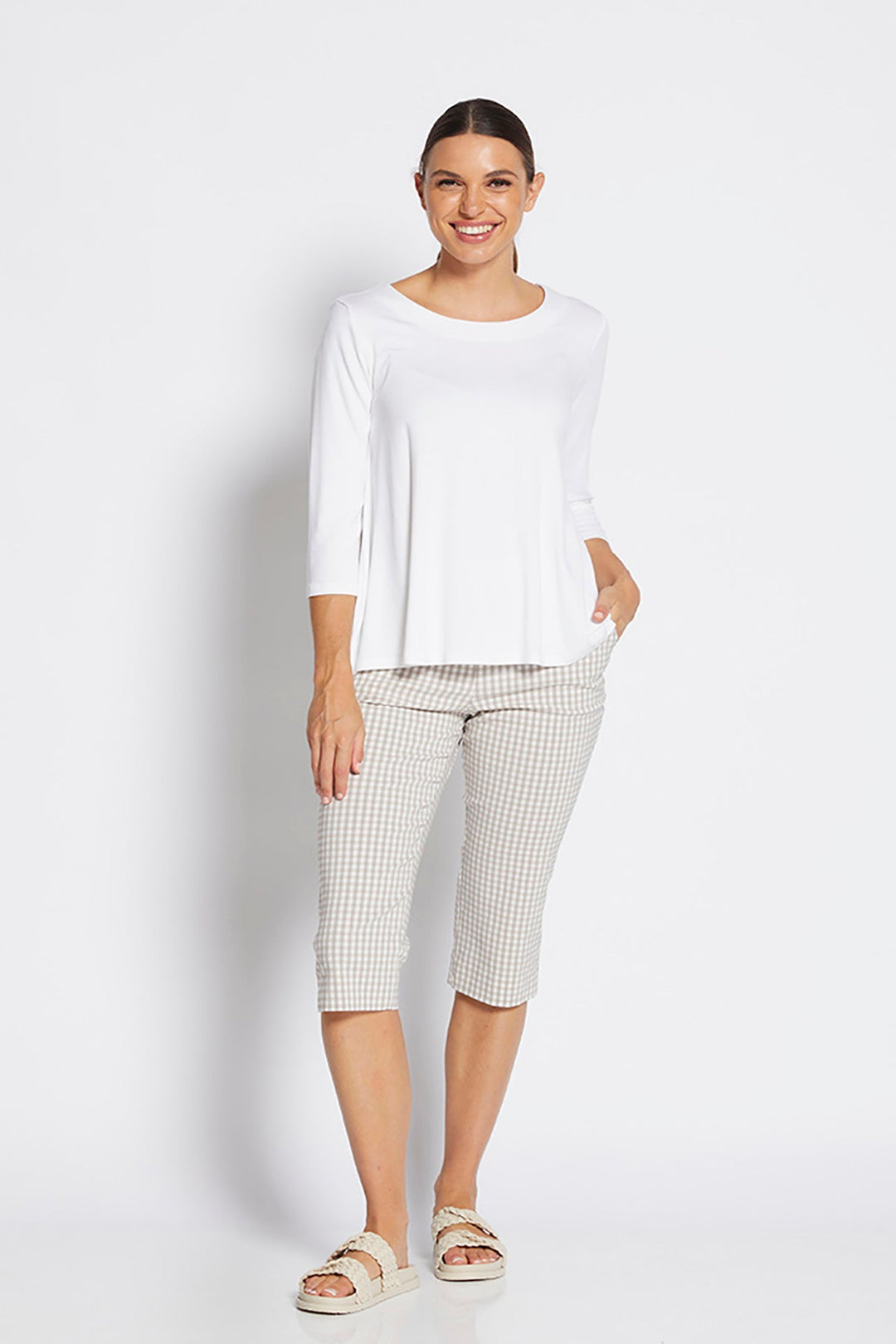 Capri Pocket Pant - Gingham - PH45 - Pizazz BoutiquePhilosophy