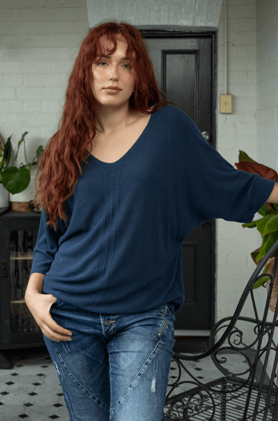 Cargo Knit Top - Navy - IC64 - Pizazz BoutiqueThe Italian Cartel