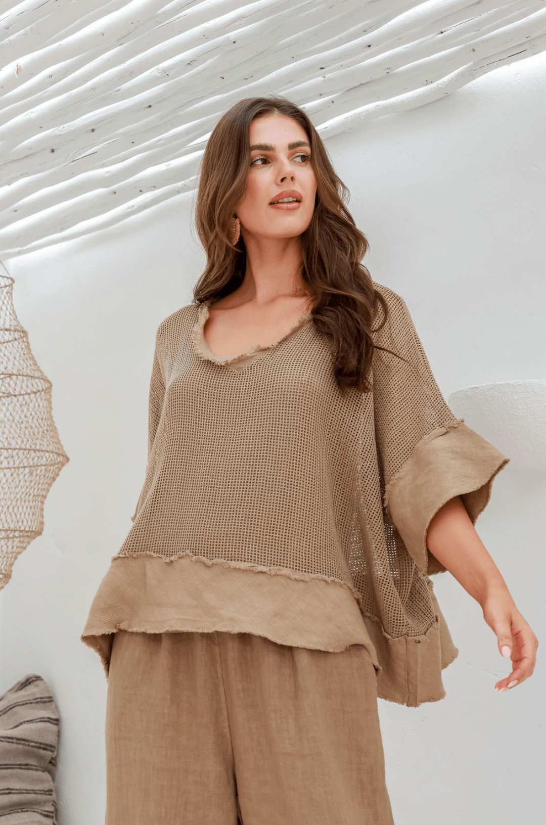 Carina Top - Mocha - IC65 - Pizazz BoutiqueThe Italian Cartel