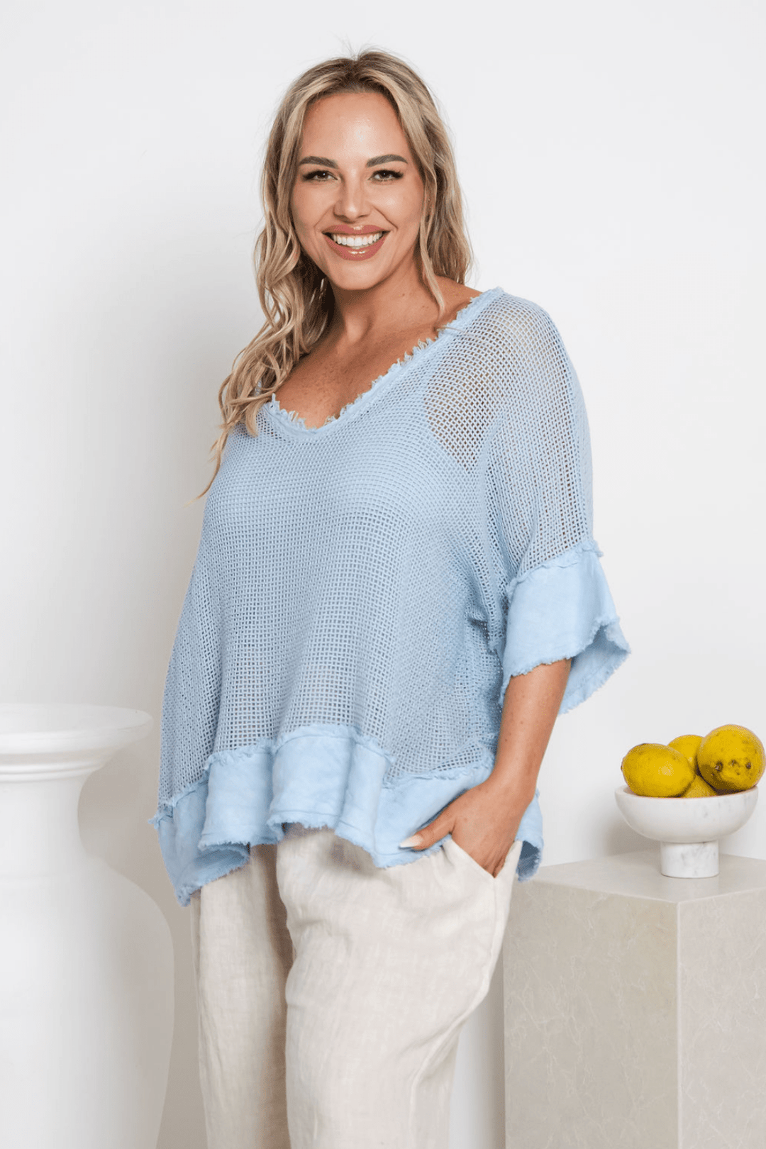 Carina Top - Sky - IC65 - Pizazz BoutiqueThe Italian Cartel