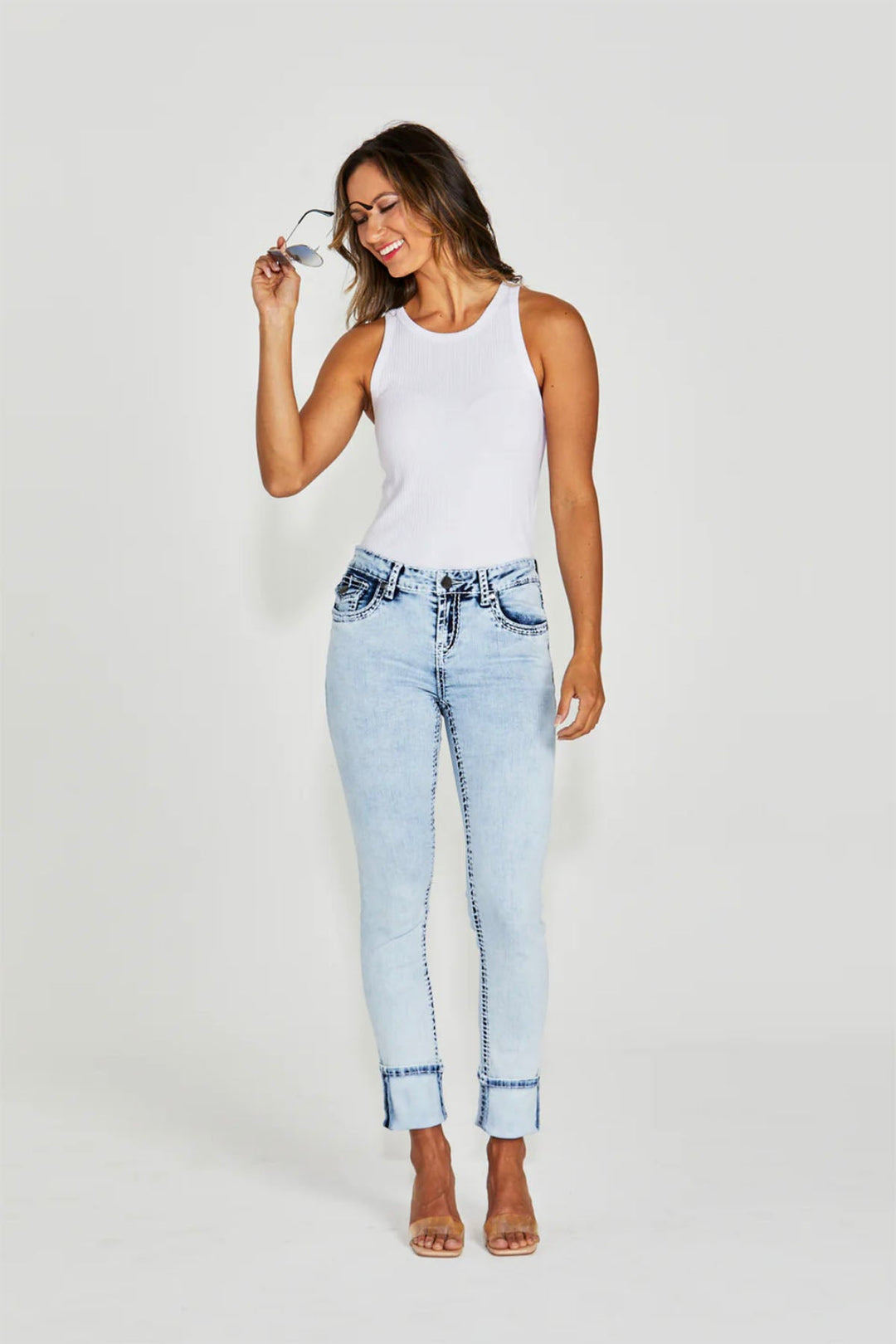 Chelsea Jeans - Ice Bleach - NLJ6 - Pizazz BoutiqueNew London Jeans