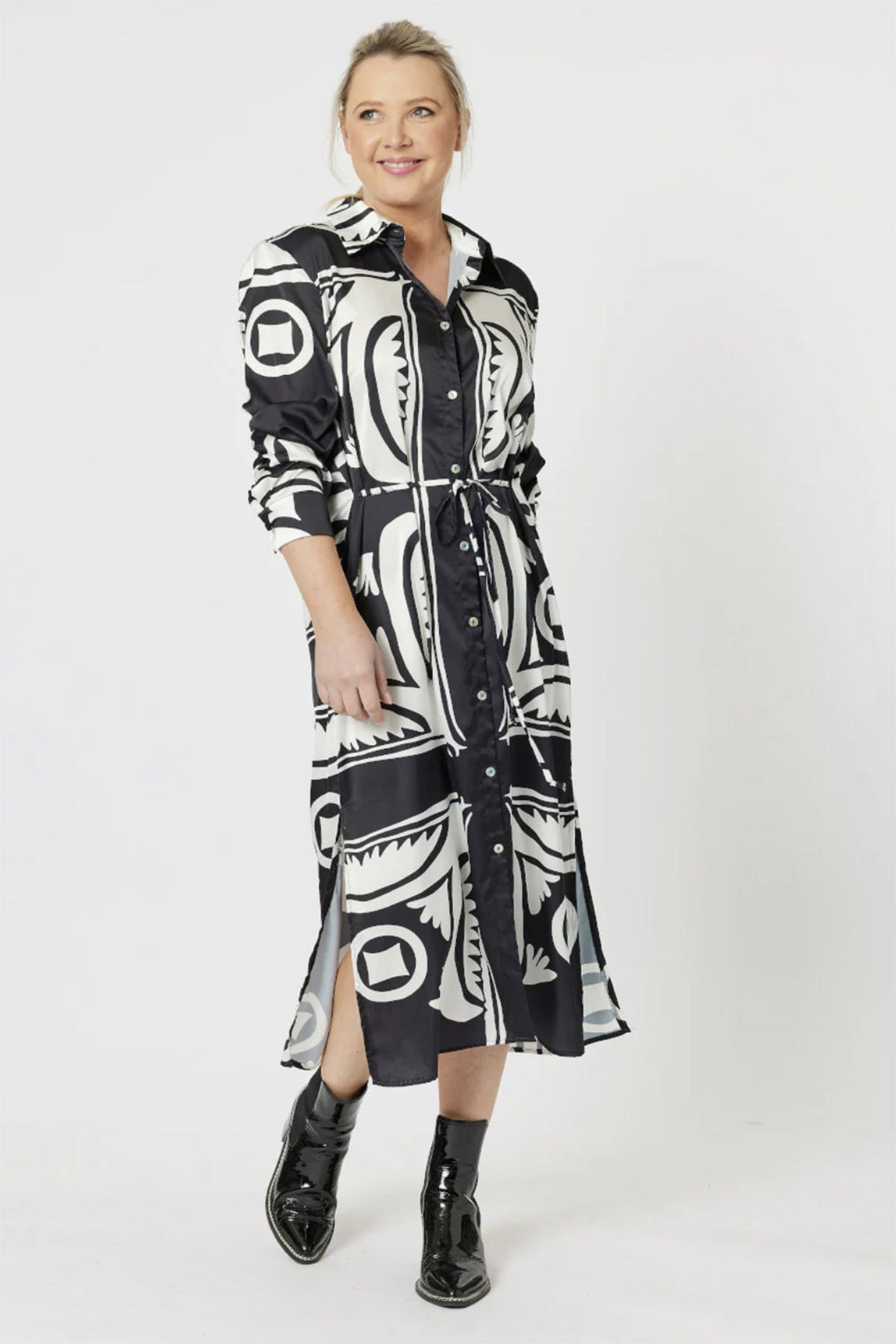 Chic Print Dress - Black - HV36 - Pizazz BoutiqueHammock & Vine