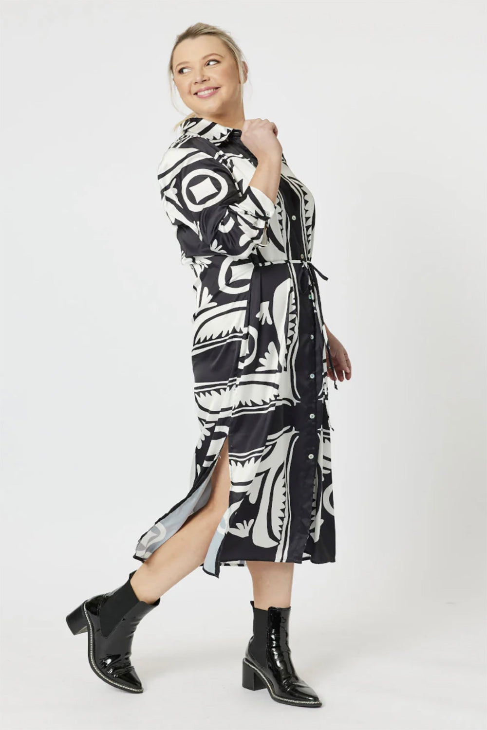 Chic Print Dress - Black - HV36 - Pizazz BoutiqueHammock & Vine
