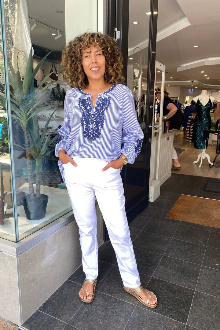 Chicago Jean - White - TZ4 - Pizazz BoutiqueThreadz