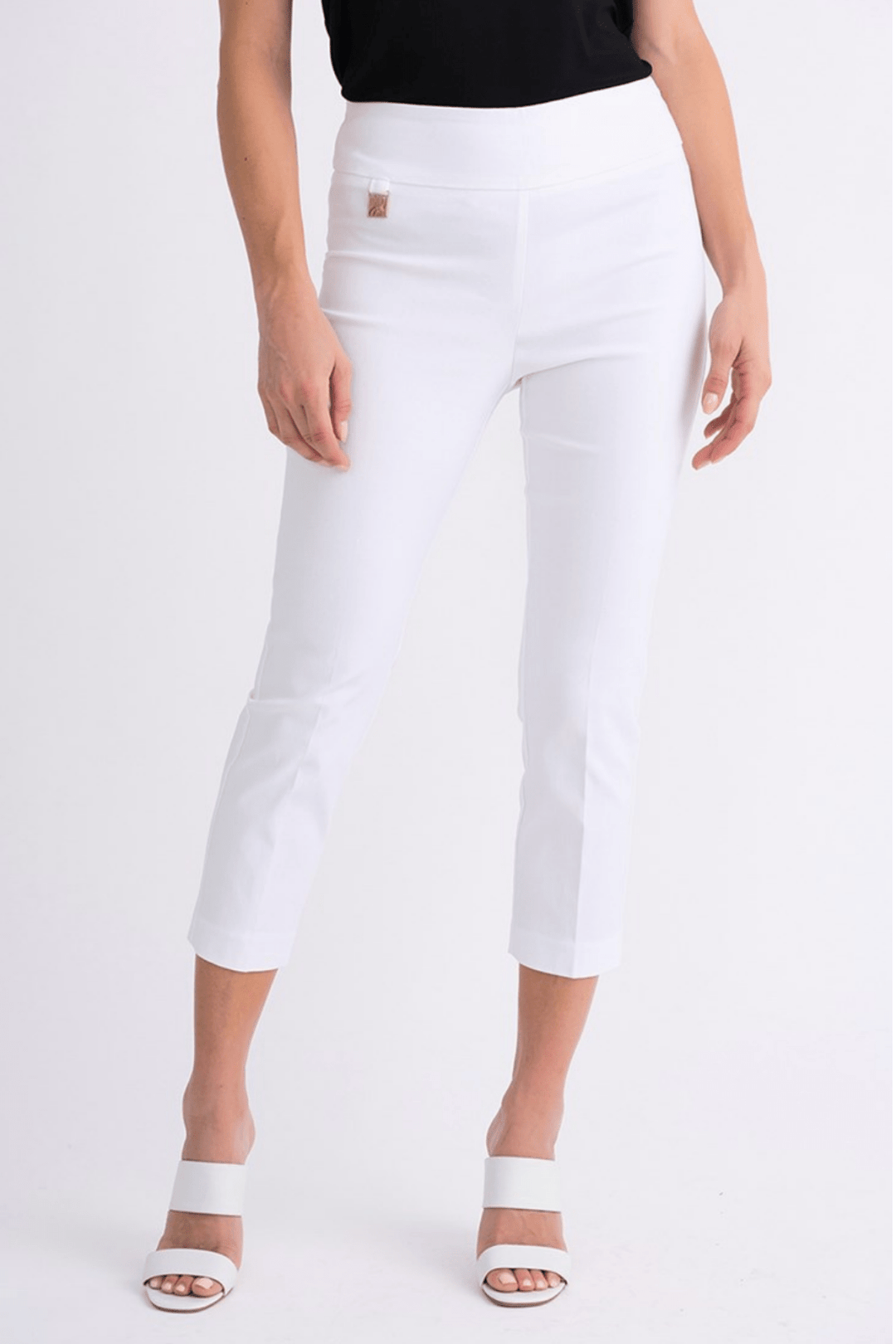 Claire Cropped Pant - White - JR64 - Pizazz BoutiqueJoseph Ribkoff