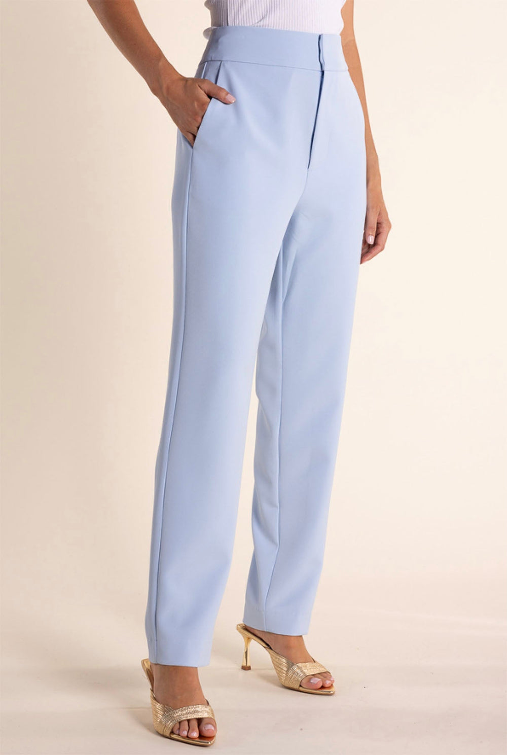 Clare 7/8 Suit Pant - Sky - TT51 - Pizazz BoutiqueTwo - T's