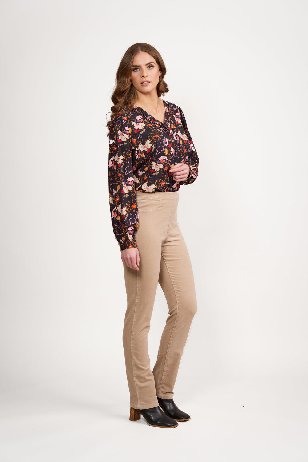 Cord Pull On Pant - Oat - VA2 - Pizazz BoutiqueVassalli