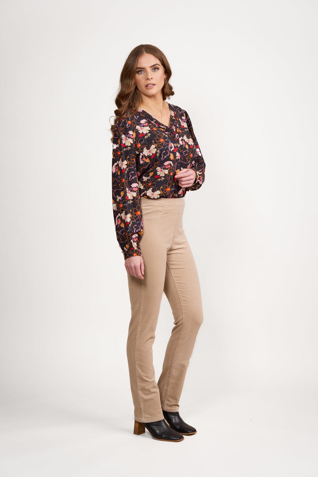 Cord Pull On Pant - Oat - VA2 - Pizazz BoutiqueVassalli