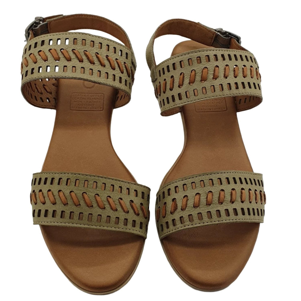 Danica Sandal - Green/Tan - MG5 - Pizazz BoutiqueMago