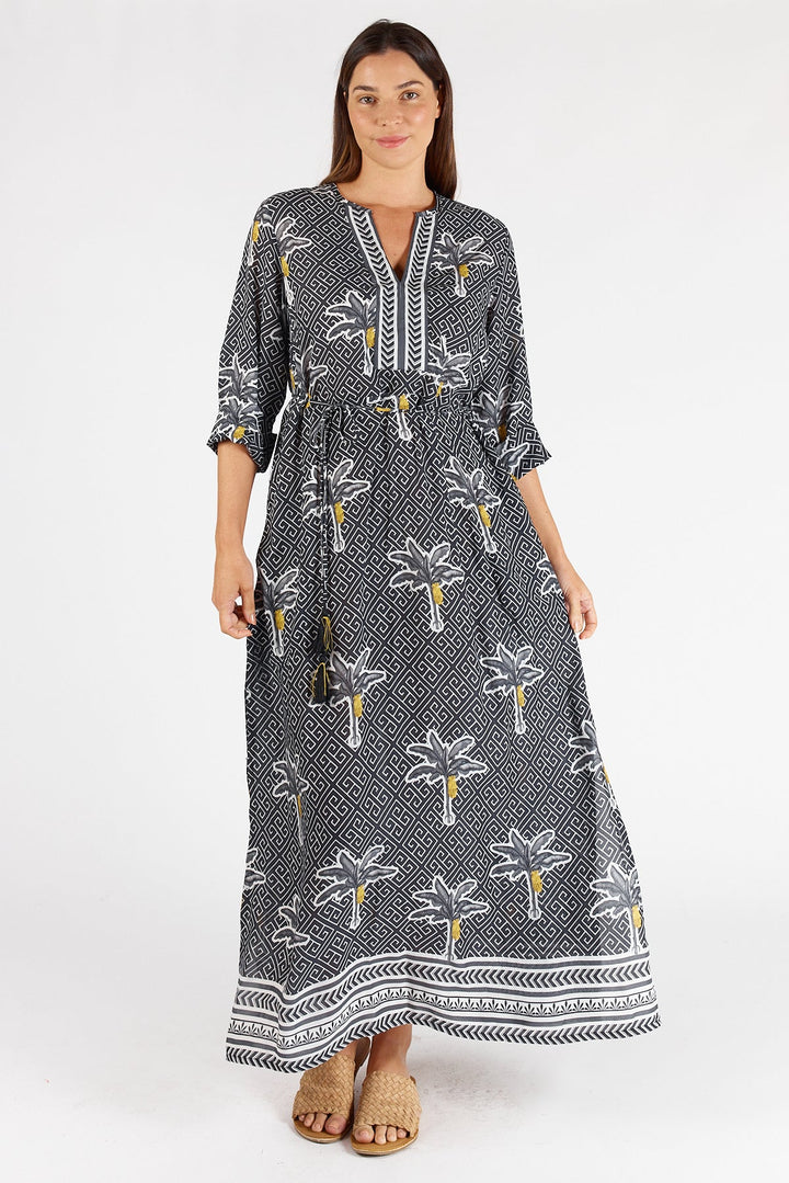 Dominica Kaftan - Ebony - LS9 - Pizazz BoutiqueLula Soul