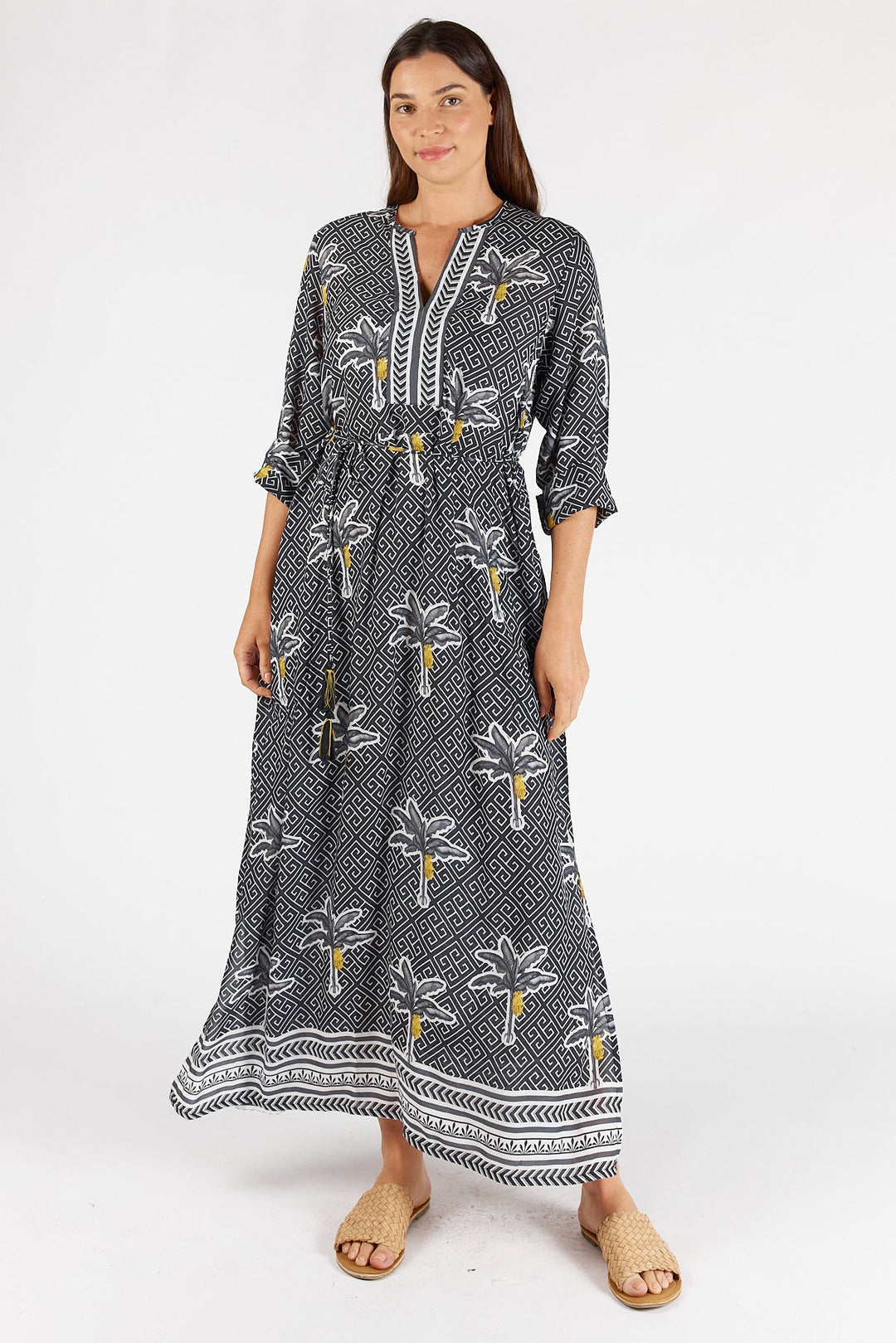 Dominica Kaftan - Ebony - LS9 - Pizazz BoutiqueLula Soul