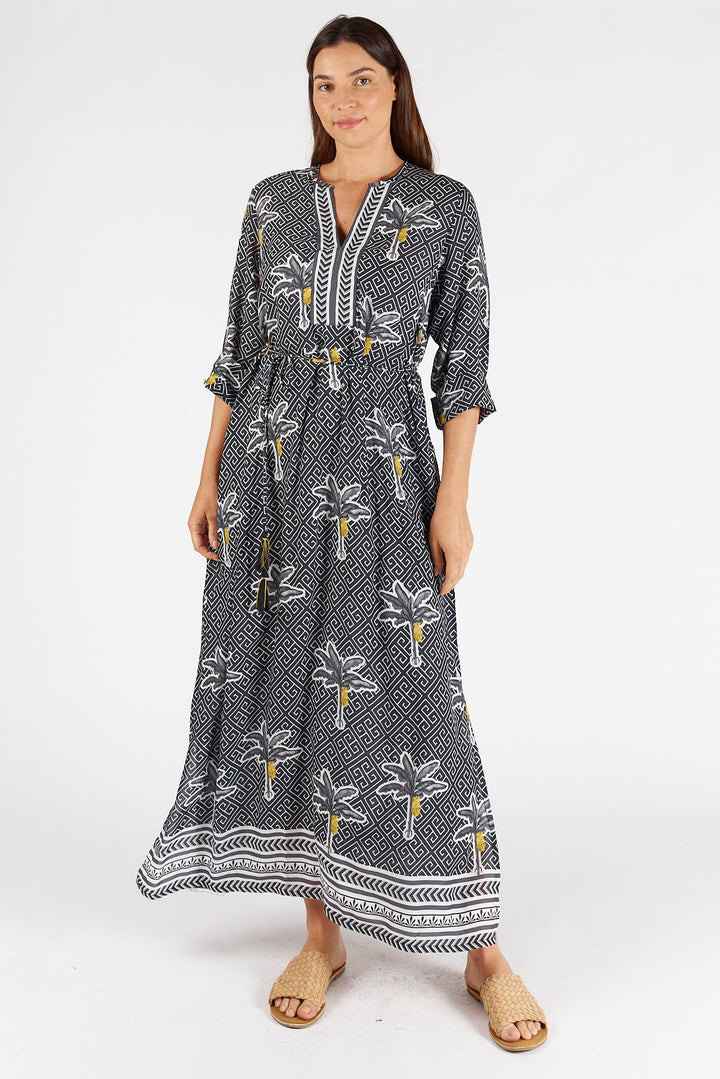 Dominica Kaftan - Ebony - LS9 - Pizazz BoutiqueLula Soul