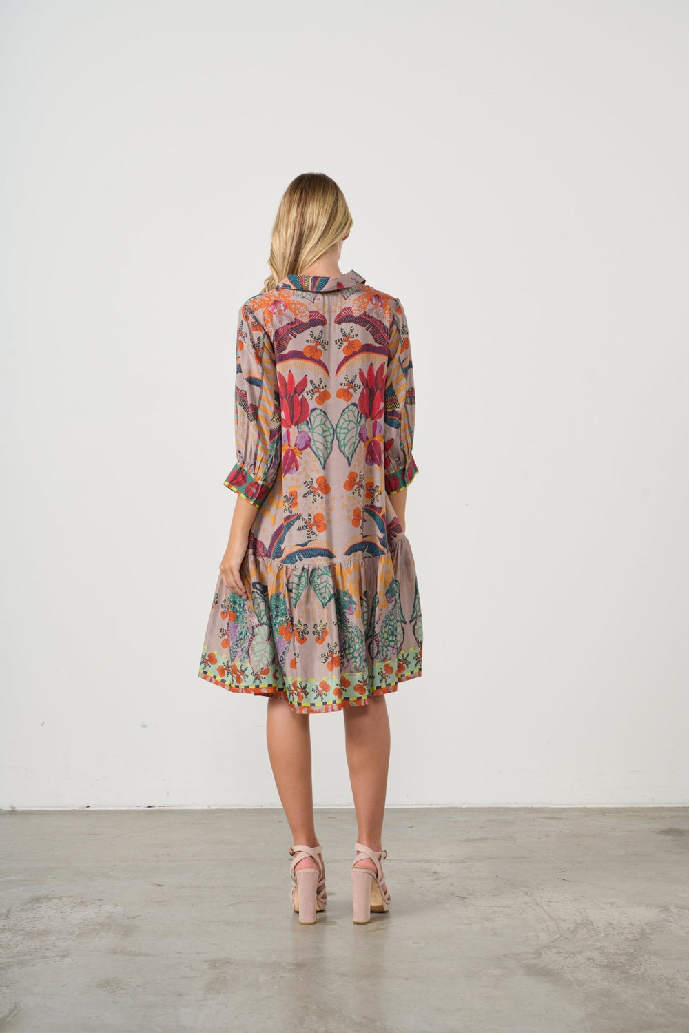 Drop Waist Dress - Tropical - CJ2 - Pizazz BoutiqueCaju