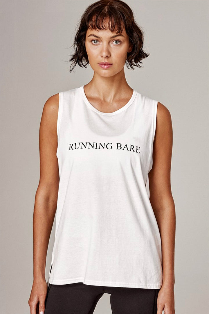 Easy Rider Muscle Tank - White - RB8 - Pizazz BoutiqueRunning Bare