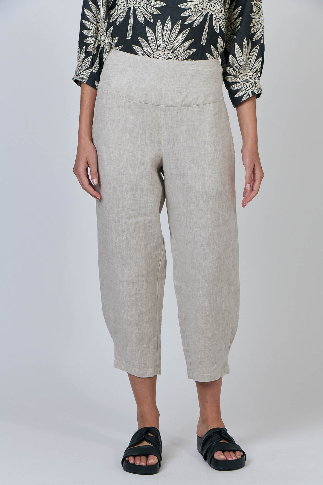 Eliza Linen Pant - Sand - OJ59 - Pizazz BoutiqueNaturals By O & J