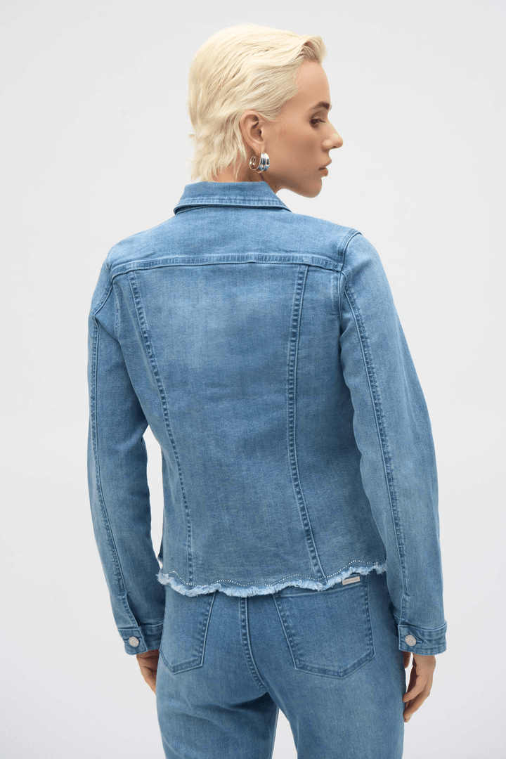 Embroidered Denim Jacket - Denim - JR68 - Pizazz BoutiqueJoseph Ribkoff