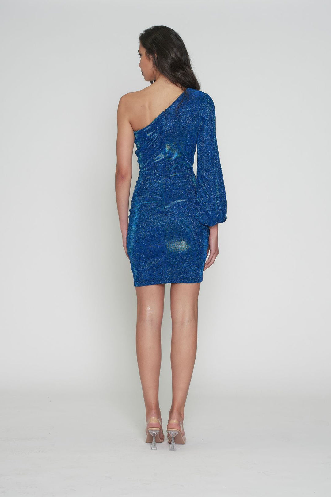 Emmie One Sleeve Dress - Moon Shadow - ROM13 - Pizazz BoutiqueRomance