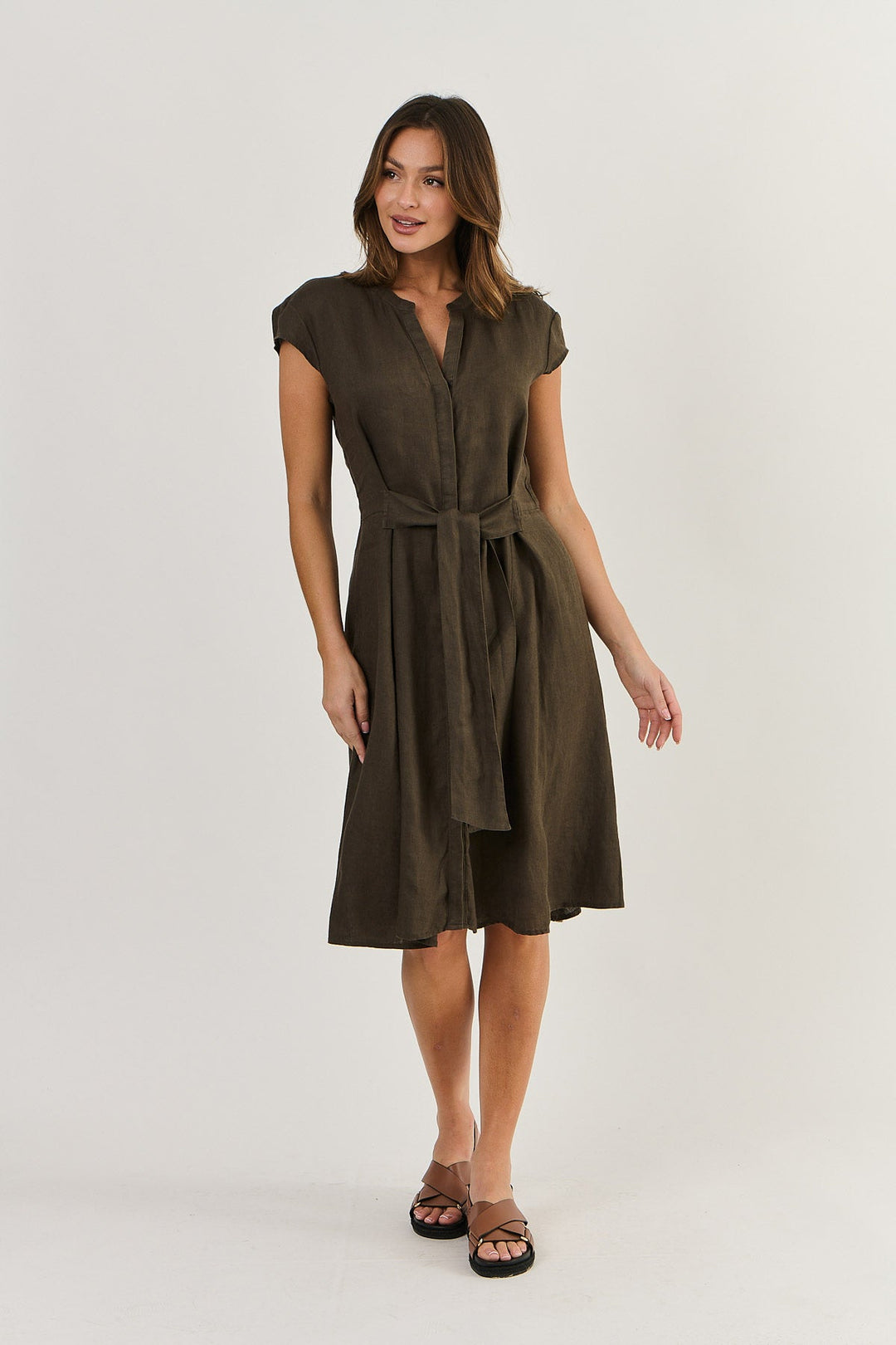 Erica Sleeveless Dress - Espresso - OJ12 - Pizazz BoutiqueNaturals By O & J