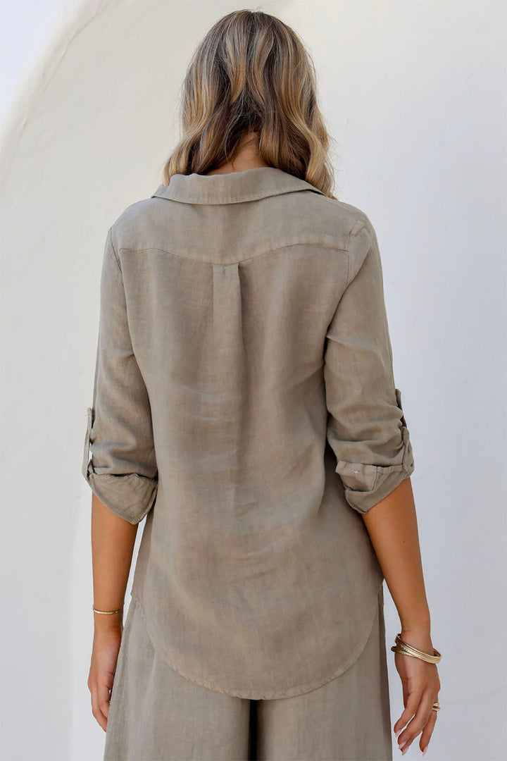 Famosa Shirt - Dune - FA21 - Pizazz BoutiqueFree Angel