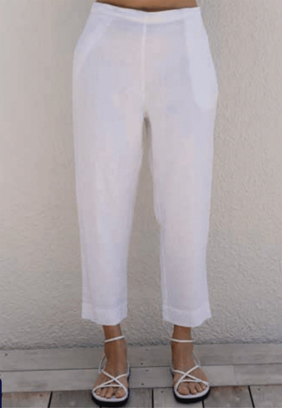 Flat Front 7/8 Pant - White - SS15 - Pizazz BoutiqueSee Saw