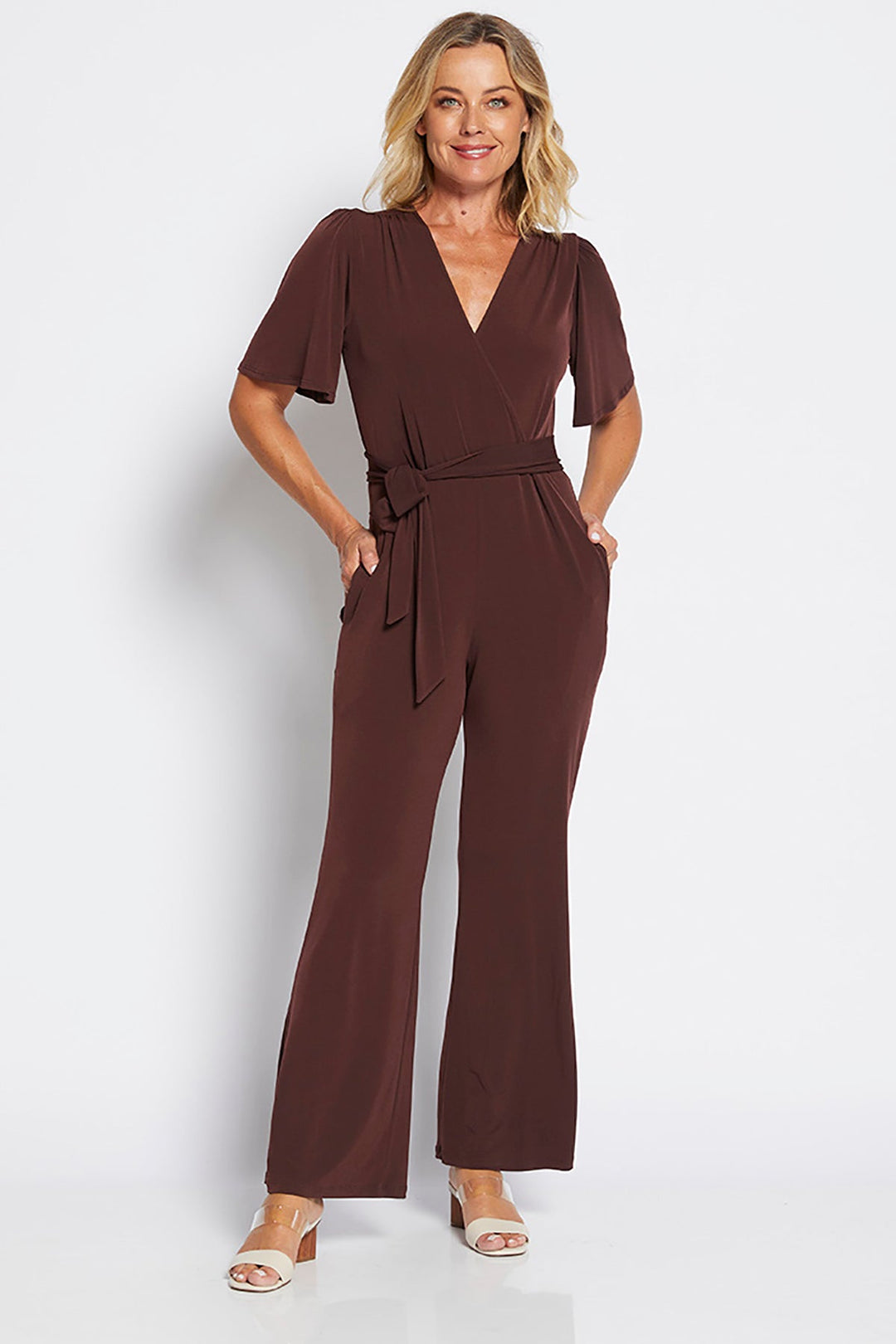 Flutter Jumpsuit - Chocolate - PH3 - Pizazz BoutiquePhilosophy