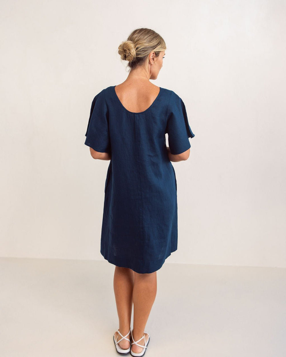 Flutter Sleeve Dress - Navy - SS42 - Pizazz BoutiqueSee Saw