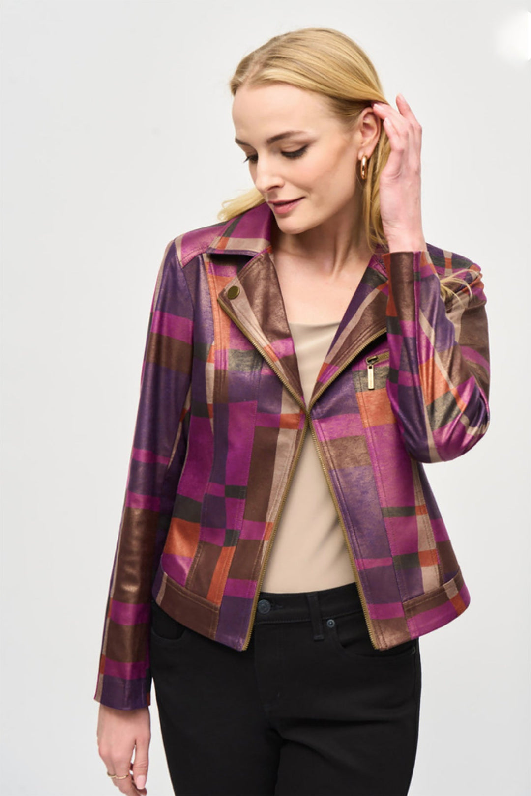 Foil Print Jacket - Multi - JR6 - Pizazz BoutiqueJoseph Ribkoff