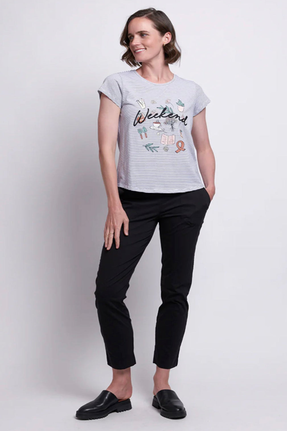 Full Monty Trapeze Trouser - Black - F32 - Pizazz BoutiqueFoil