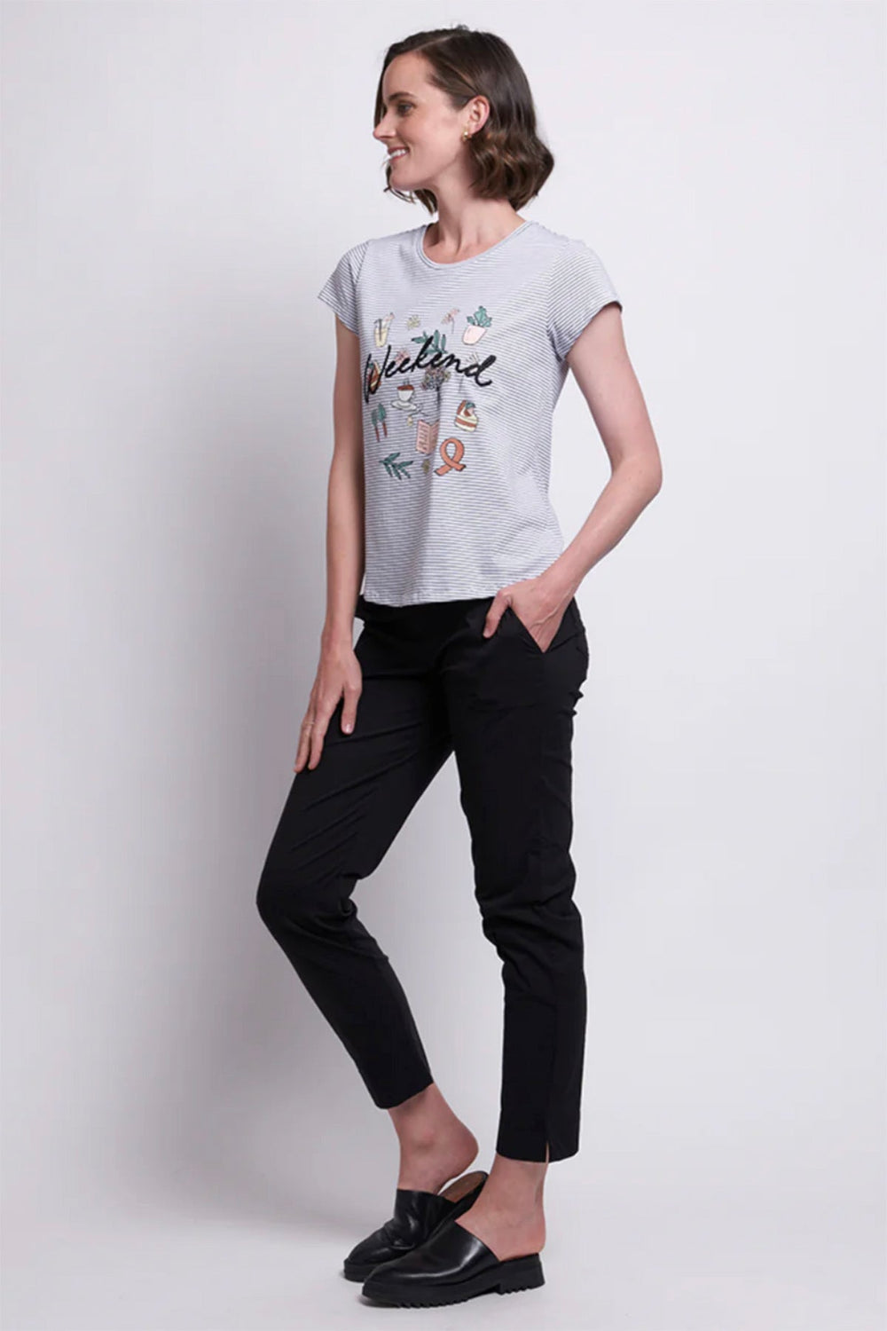 Full Monty Trapeze Trouser - Black - F32 - Pizazz BoutiqueFoil