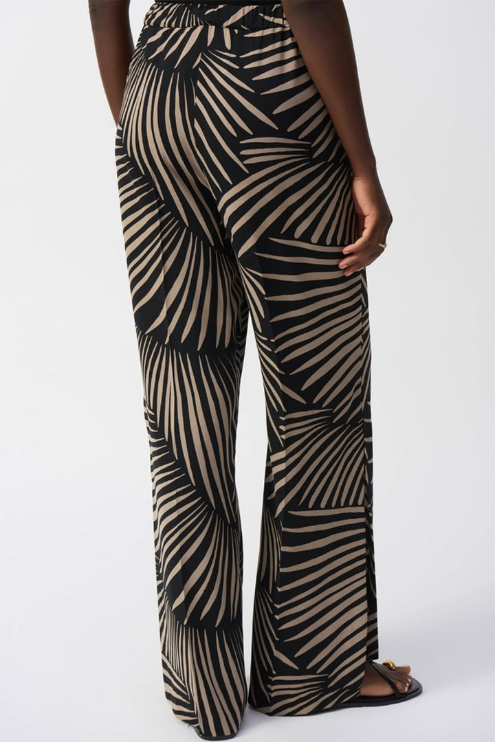 Gauze Tropical Print Wide Leg Pant - Black - JR56 - Pizazz BoutiqueJoseph Ribkoff