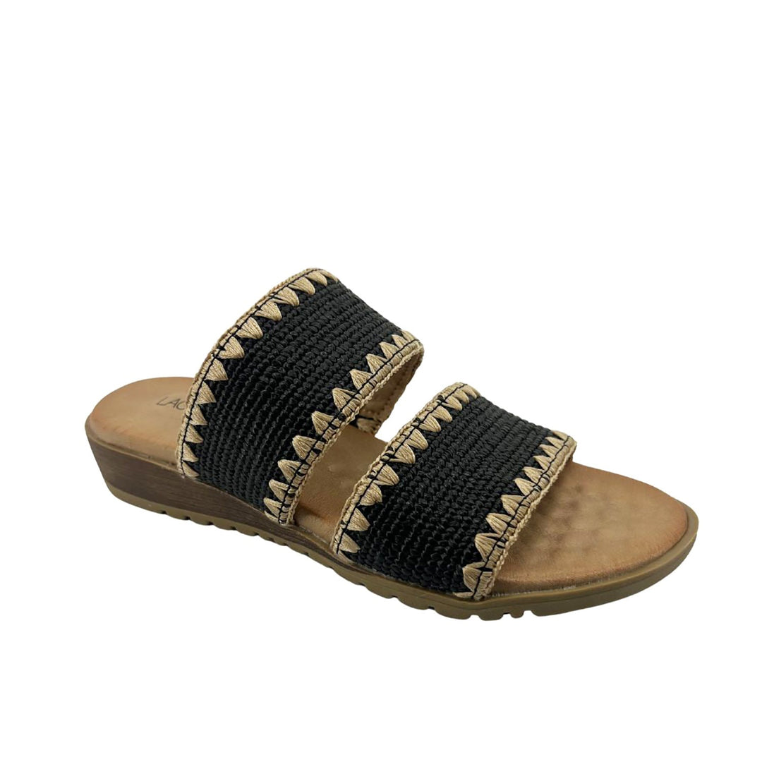 Gister Slide - Black & Beige - LQ5 - Pizazz BoutiqueLaguna Quays Resort