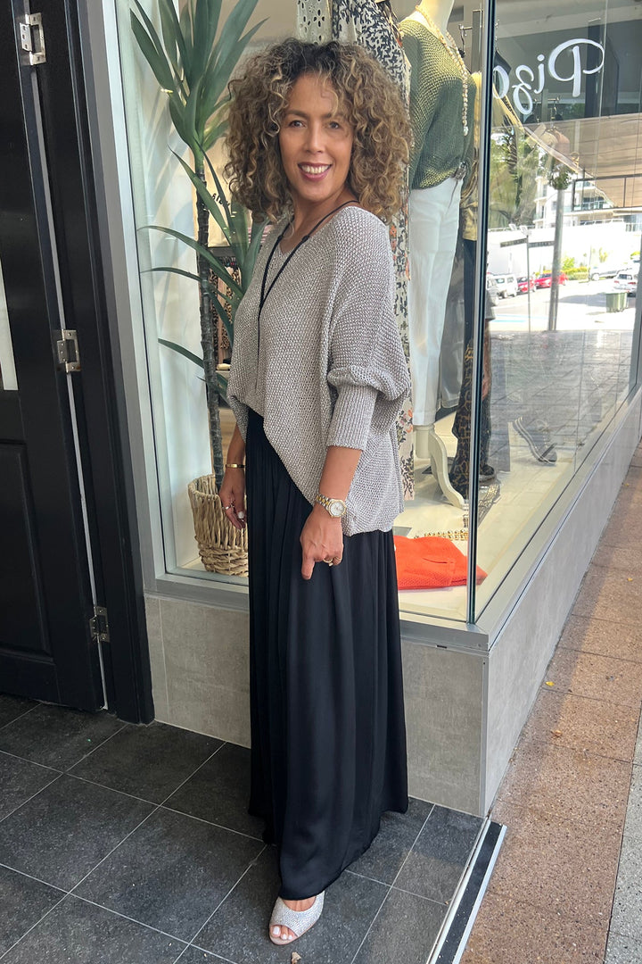 Harper Silk Skirt - Black - CG56 - Pizazz BoutiqueCindy G