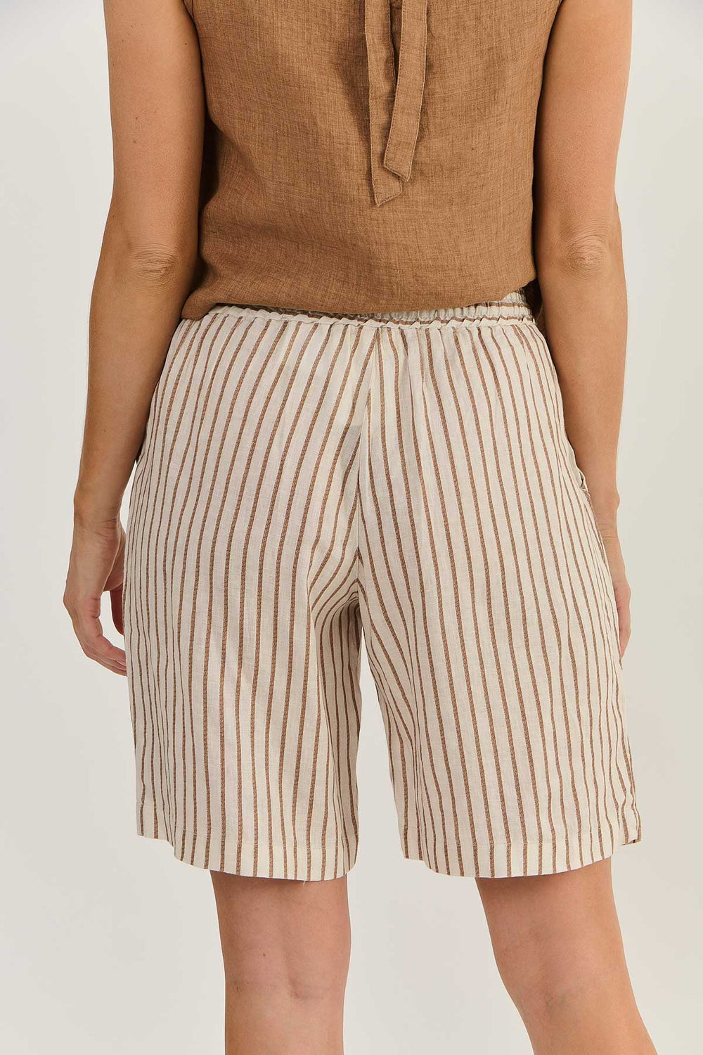 Hayley Linen Short - Ginger Slice - OJ14 - Pizazz BoutiqueNaturals By O & J