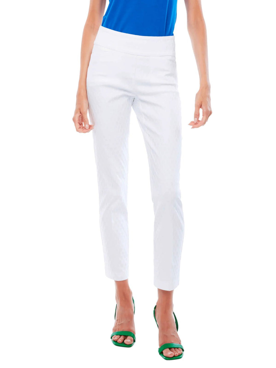 Honeycomb Ankle Pant - White - UP1 - Pizazz BoutiqueUp!
