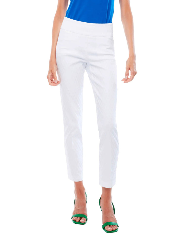 Honeycomb Ankle Pant - White - UP1 - Pizazz BoutiqueUp!
