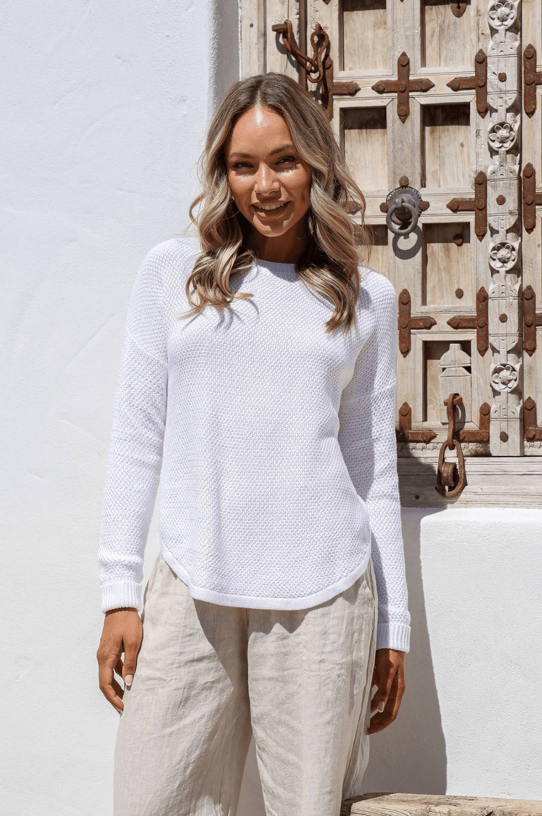 I'm Famous Zip Knit - White - SN15 - Pizazz BoutiqueSilence & Noise