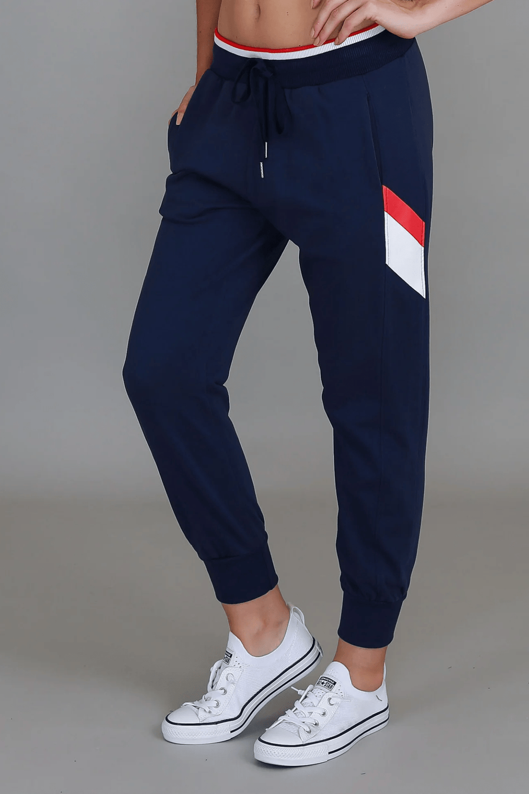 Jorja 3S Banded Sweatpants - Navy - RD7 - Pizazz Boutique3RD STORY